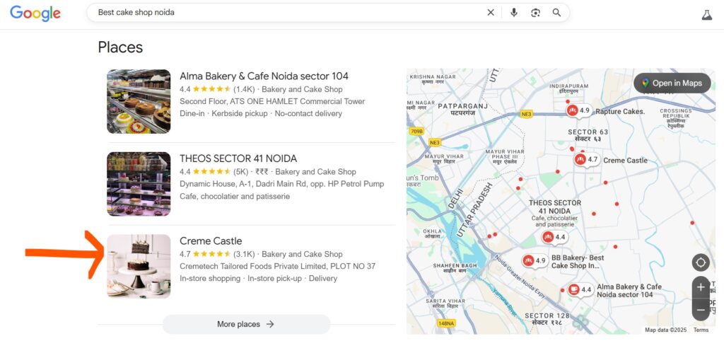 3 pack results for cake shop in Noida on GMB