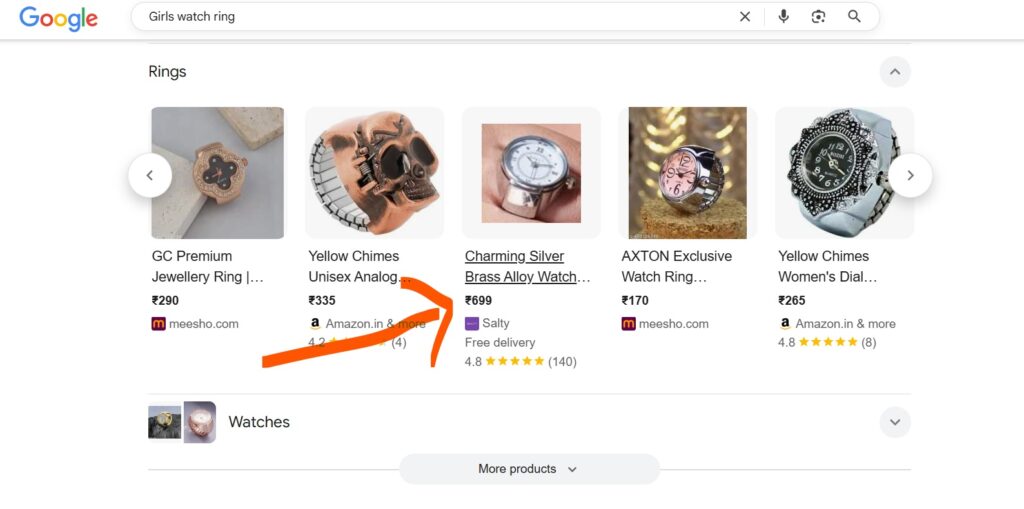 Free product listing on Google via Google merchant center